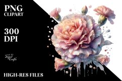 Pastel Shiny Carnation PNG Product Image 1