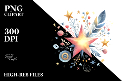 Simple Whimsical Star PNG Product Image 2