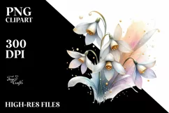 Glossy Wooden Snowdrop PNG Product Image 1