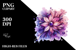 Abstract Stained Flower PNG Product Image 2