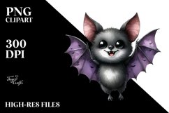 Funny Halloween Bat Clipart Product Image 3