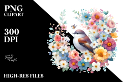 Colorful Bird Painting PNG Product Image 2
