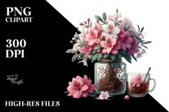 Jar with Rhododendron Clipart Product Image 3