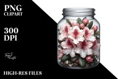Jar with Rhododendron Clipart Product Image 1