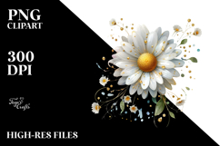 Daisy with Golden Insertions, PNG Product Image 2