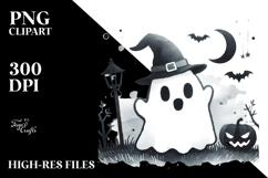 Washed Watercolor Style Simple Halloween Ghost Product Image 2