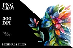 Abstract Vibrant with Flowers PNG Product Image 3
