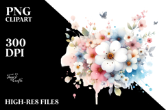 Cute Flower Splashes PNG Product Image 2