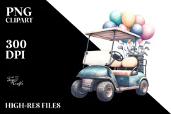 Vintage Dirty Golf Cart with Balloons, 20 oz Tumbler Product Image 2