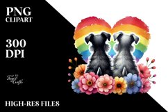 View from Behind Miniature Schnauzer Heart Shape PNG Product Image 2