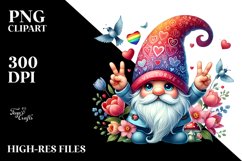Detailed Valentines Gnome, PNG Product Image 2