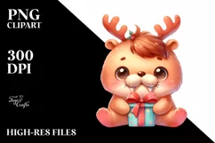 Baby Walrus in Christmas Mode, Transparent PNG Product Image 3