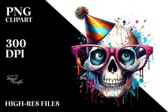 Funny Skeleton with Oversized es PNG Product Image 2