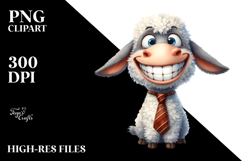 Funny Donkey Lamb Tie Contempt Clipart Product Image 2