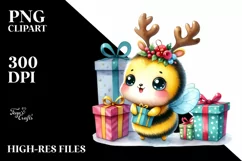 Baby Bee in Holiday Cheer, High-res PNG Product Image 3