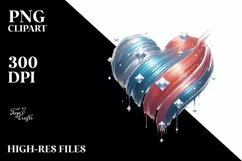 Simple Paint Brush Style Heart Diamond PNG Product Image 2