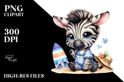 Zebra at the Beach PNG Product Image 2