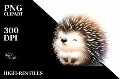 Simple Porcupine Clipart Watercolor Product Image 3