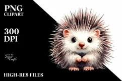 Simple Porcupine Clipart Watercolor Product Image 3