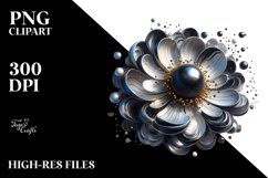 Shiny Anemone with Metallic Insertions | Clipart Product Image 1