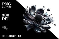 Shiny Anemone with Metallic Insertions | Clipart Product Image 3