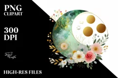 Moon Flowers PNG Product Image 1