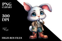 Big Eyes Rabbit Boots Clipart Product Image 2