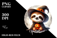 Digital Painting Sloth on a Moon PNG Product Image 2