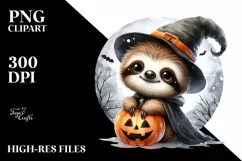Digital Painting Sloth on a Moon PNG Product Image 3