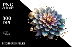 Abstract Dahlia, Watercolor PNG Product Image 2