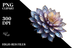 Glossy Dahlia in Material, PNG Product Image 2