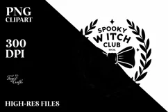 SPOOKY WITCH SOCIAL CLUB PNG Product Image 3