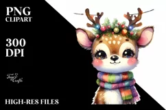 Baby Deer Celebrating Holidays, High-res PNG Product Image 1