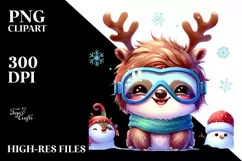 Baby Sloth with Stylish Look, High-res PNG Product Image 3