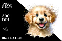 Happy Golden Retriever, Transparent PNG Product Image 2