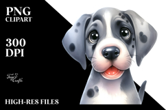 Happy Cute Great Dane PNG Product Image 2