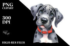 Happy Cute Great Dane PNG Product Image 2