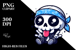 Silly Skull with Tongue-Out PNG Product Image 2