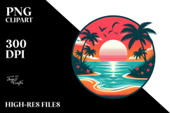 Retro Beach Sunset, 20 oz Tumbler Product Image 2