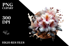 Abstract Glossy Rhododendron PNG Product Image 2