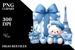 Cute Gift Blue Toile PNG Product Image 2