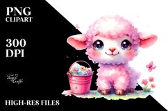 Vibrant Baby Lamb with Bubbly Bucket PNG Product Image 2