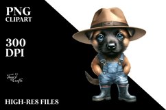 Abstract Watercolor Baby Malinois | Clipart Product Image 3