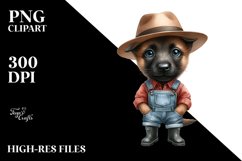 Abstract Watercolor Baby Malinois | Clipart Product Image 3