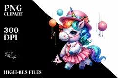 Baby Unicorn Swing Dancer, Transparent PNG Product Image 1