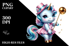 Colorful Baby Unicorn Swing Dance PNG Product Image 2