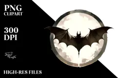 Digital Painting of Castle with Bat, Transparent PNG Product Image 2
