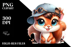 Baby Squirrel with Cool Haircut, High-Res PNG Product Image 2
