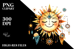 Smiling Boho Sun PNG Product Image 2