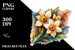 Glossy Stained Narcissus PNG Product Image 2